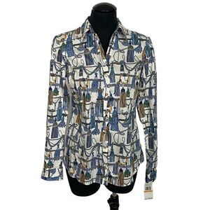 Tommy Hilfiger NWT Tassle Print Blouse - Women’s SP
